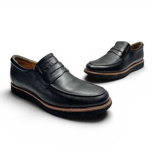 Samuel Hubbard Ivy Legend Penny Loafers Shoes Mens Size 11 W Wide Black Leather